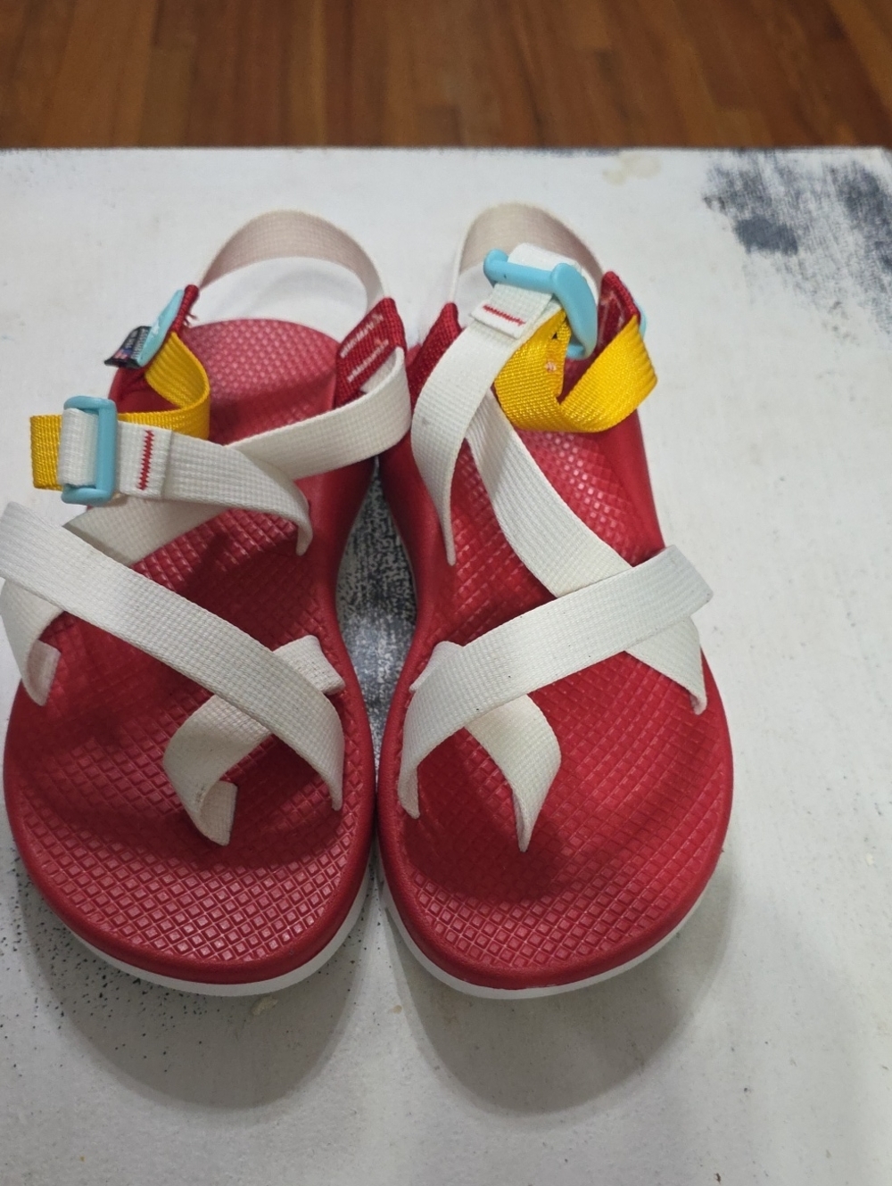 Chacos Womens Sandals Strappy Canvas Adjustable Straps Outdoors Sz 7 EUC